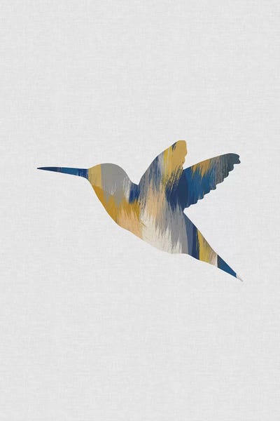 Orara Studio: Hummingbird Blue & Yellow I by Orara Studio