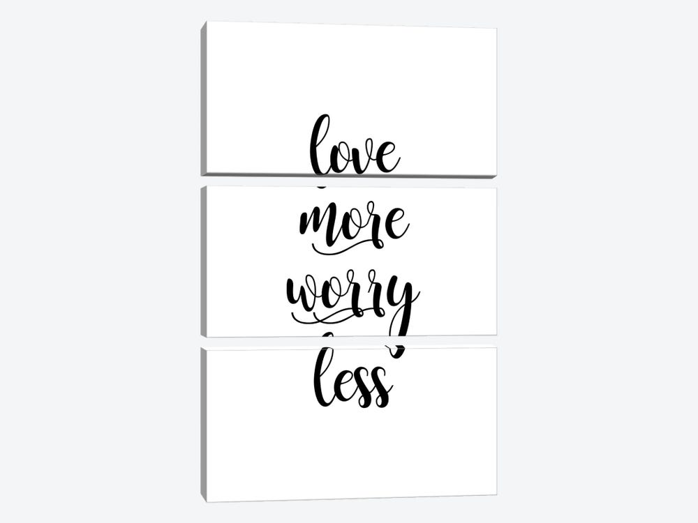 Love More Worry Less by Orara Studio 3-piece Canvas Wall Art