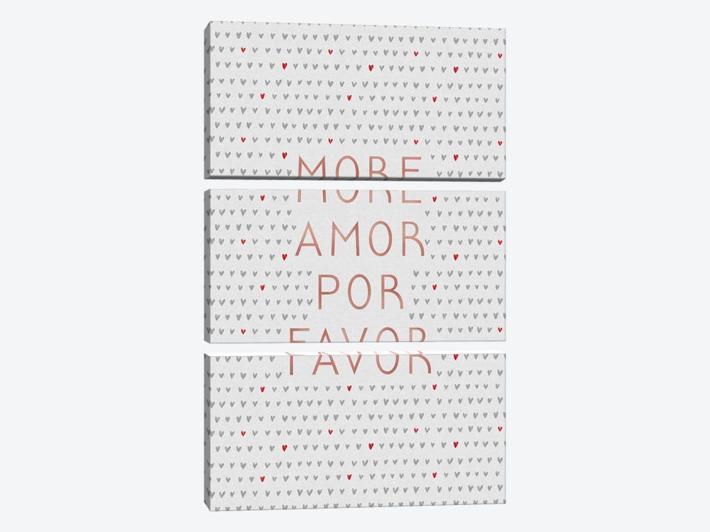 More Amor Rose Gold by Orara Studio 3-piece Art Print