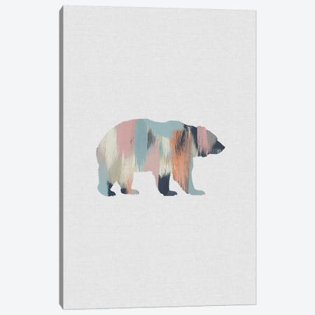 Pastel Bear Canvas Print #ORA283} by Orara Studio Art Print