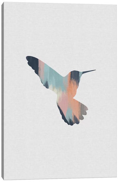 Pastel Hummingbird II Canvas Art Print - Minimalist Nursery