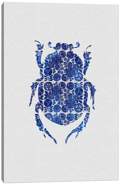 Blue Beetle I Canvas Art Print - Charming Blue