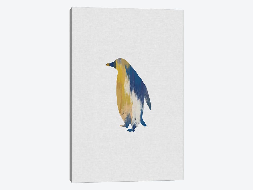 Penguin Blue & Yellow by Orara Studio 1-piece Canvas Print
