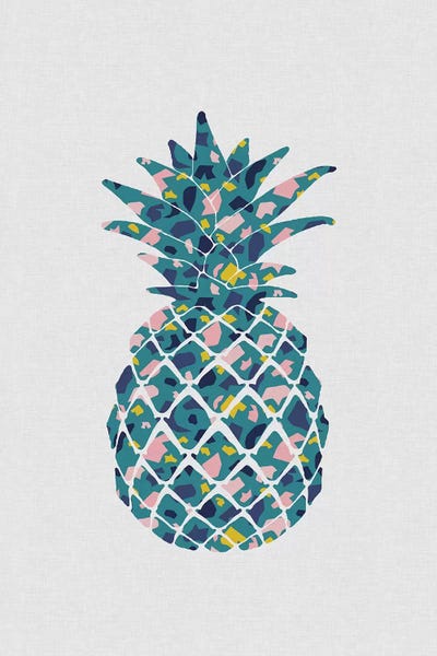Minimalist Décor: Pineapple Teal by Orara Studio
