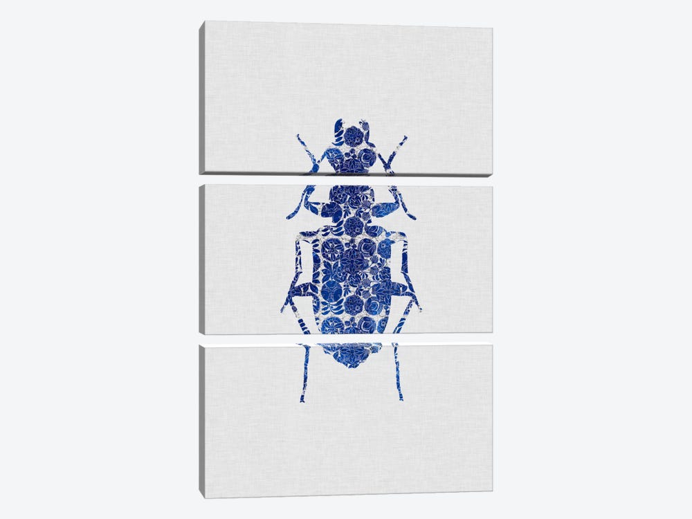 Blue Beetle II by Orara Studio 3-piece Canvas Wall Art
