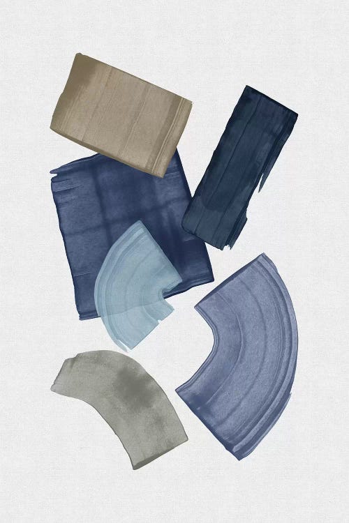 Blue & Brown Paint Blocks by Orara Studio wall art