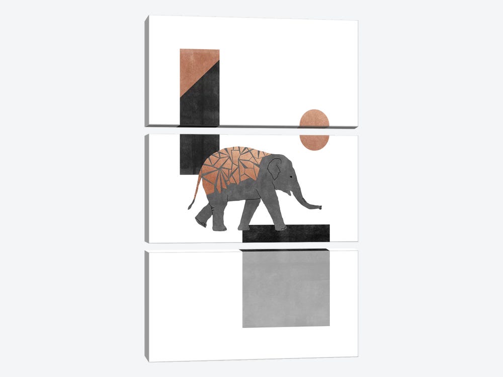 Elephant Mosaic I by Orara Studio 3-piece Canvas Print