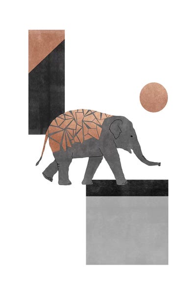 Orara Studio: Elephant Mosaic I by Orara Studio
