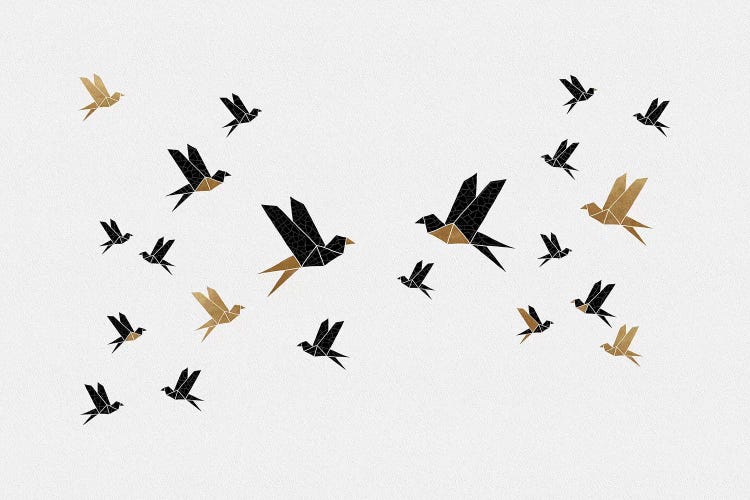 Origami Birds Collage III by Orara Studio wall art