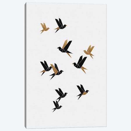 Origami Birds Collage I Canvas Print #ORA319} by Orara Studio Canvas Print