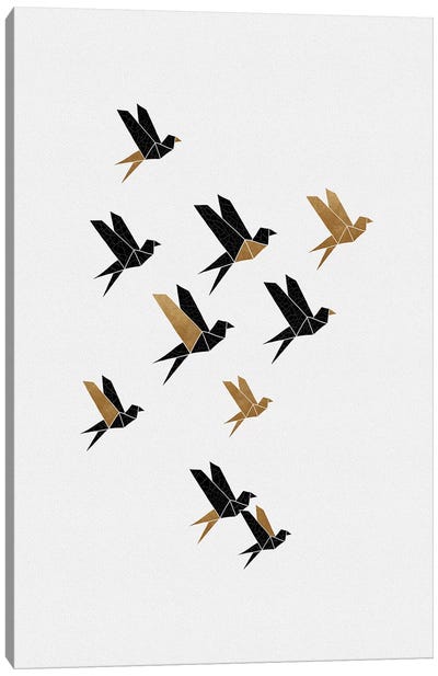 Origami Birds Collage III Canvas Art Print - Orara Studio