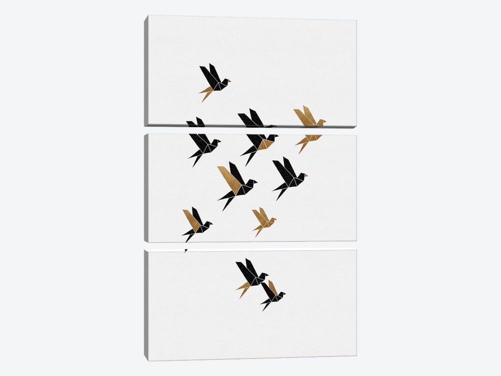 Origami Birds Collage III by Orara Studio 3-piece Canvas Artwork