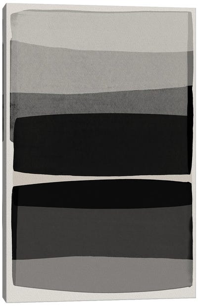 Modern Black And White Canvas Art Print - Minimalist Office