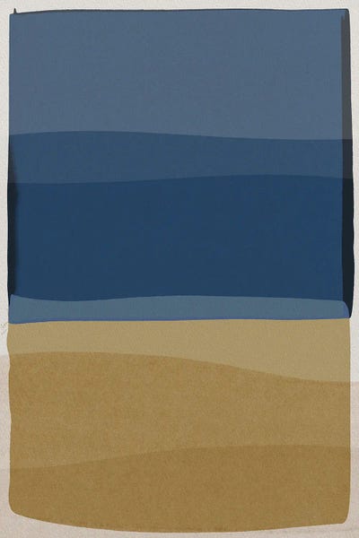 Abstract: Modern Blue And Yellow by Orara Studio