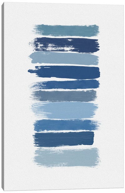 Ombre Blue Canvas Art Print - Charming Blue