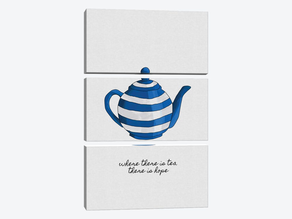 Where There Is Tea There Is Hope by Orara Studio 3-piece Canvas Art Print