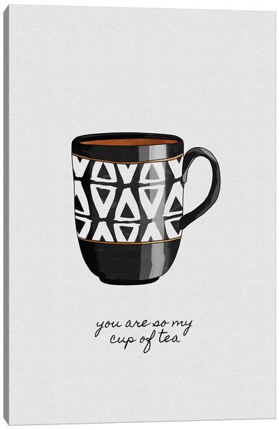 You Are So My Cup Of Tea Canvas Art Print - Minimalist Kitchen Art