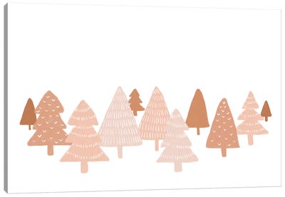 Blush Winter Trees Canvas Art Print - Orara Studio