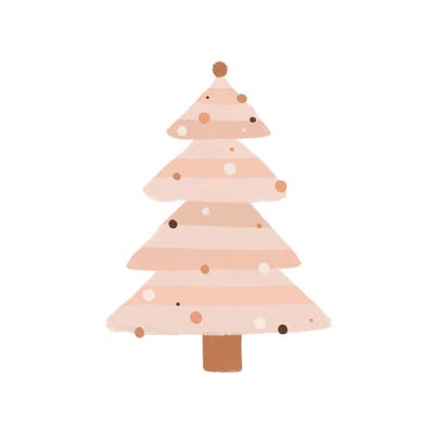 Blush Christmas Tree by Orara Studio multi panel art