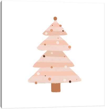 Blush Christmas Tree Canvas Art Print - Orara Studio