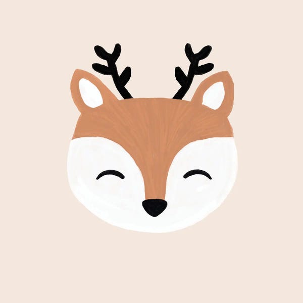 Minimalist Christmas Decor: Blush Deer by Orara Studio