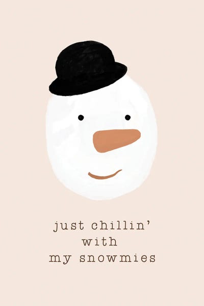 Minimalist Christmas Decor: Chilling With My Snowmies by Orara Studio