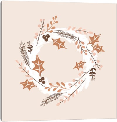 Christmas Wreath Canvas Art Print - Orara Studio