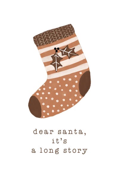Minimalist Christmas Decor: Dear Santa It'S A Long Story by Orara Studio