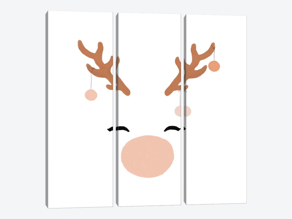 Deer & Baubles 3-piece Art Print