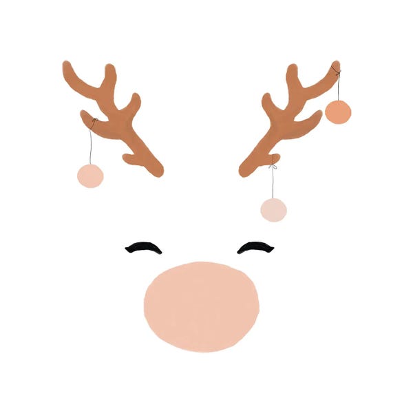 Minimalist Christmas Decor: Deer & Baubles by Orara Studio
