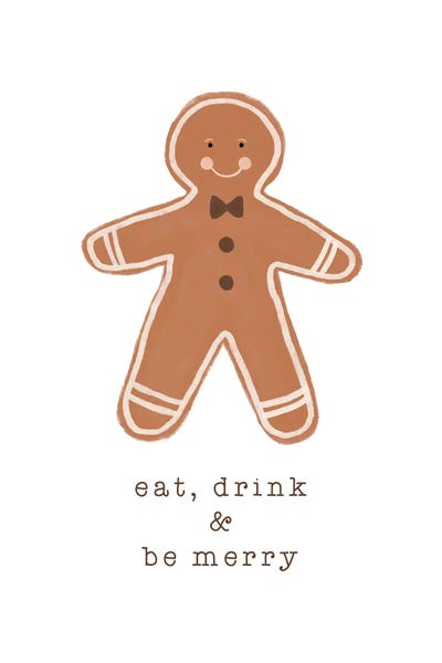Minimalist Christmas Decor: Eat Drink & Be Merry by Orara Studio