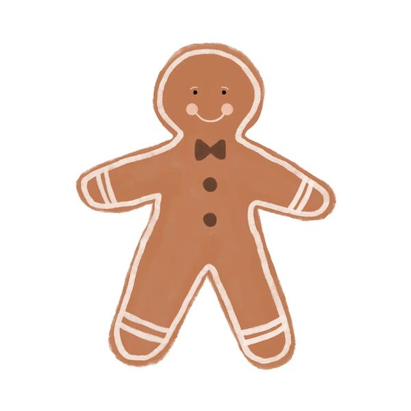 Minimalist Christmas Decor: Gingerbread Man by Orara Studio