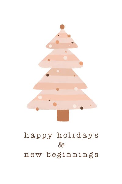 Minimalist Christmas Decor: Happy Holidays & New Beginnings by Orara Studio