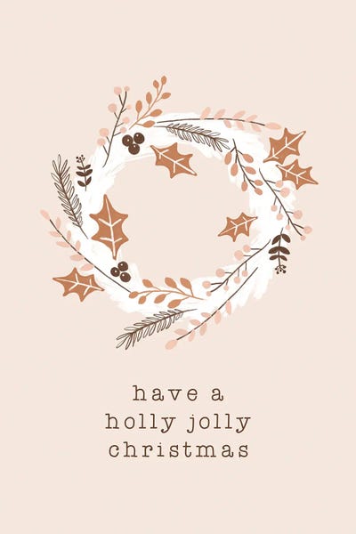 Minimalist Christmas Decor: Have A Holly Jolly Christmas by Orara Studio