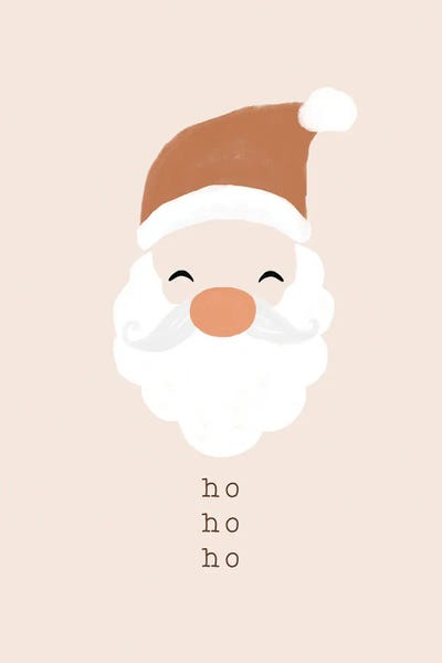 Minimalist Christmas Decor: Ho Ho Ho Santa by Orara Studio
