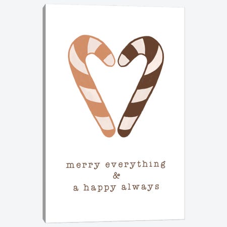 Merry Everything & A Happy Always Canvas Print #ORA367} by Orara Studio Canvas Art Print