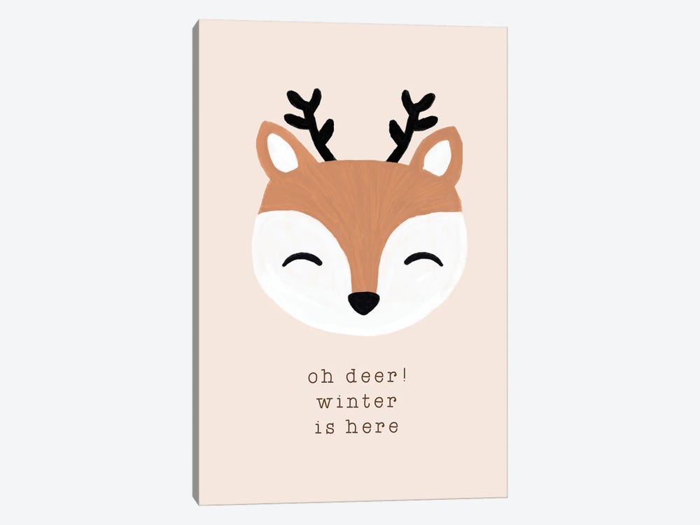 Oh Deer Winter Is Here by Orara Studio 1-piece Canvas Print