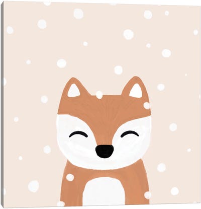Snow & Fox Canvas Art Print - Orara Studio