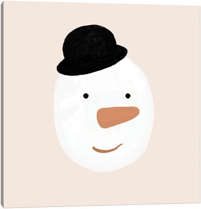 Snowman Canvas Art Print - Snowman Art