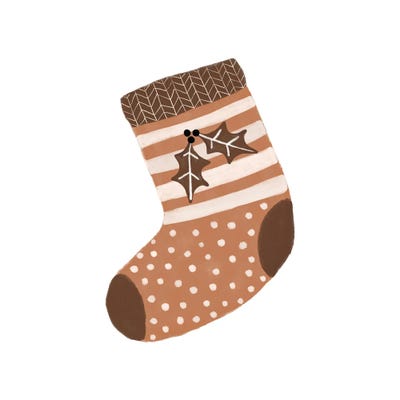 Xmas Stocking by Orara Studio framed canvas print