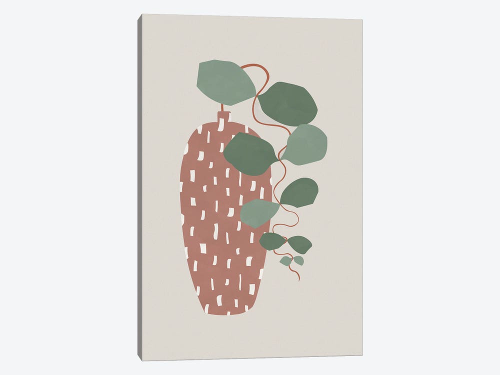 Terrazzo & Leaves by Orara Studio 1-piece Canvas Print