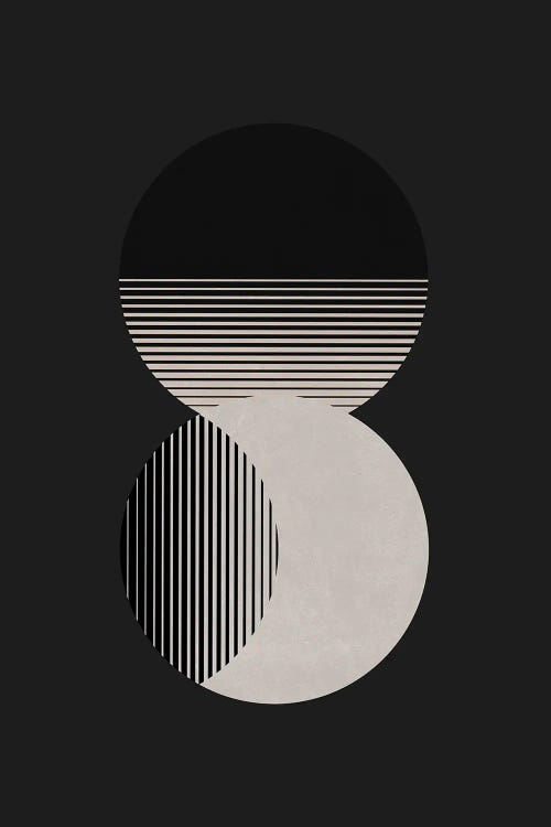Circle Sun & Moon BW by Orara Studio wall art