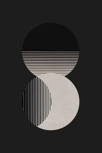 Orara Studio: Circle Sun & Moon BW by Orara Studio