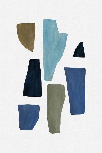 Orara Studio: Blue And Brown Abstract by Orara Studio