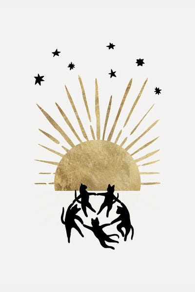 Cat Cult by Orara Studio framed canvas print