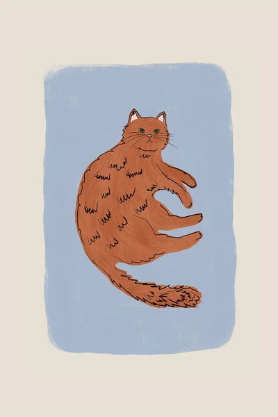 Ginger Cat by Orara Studio framed canvas print