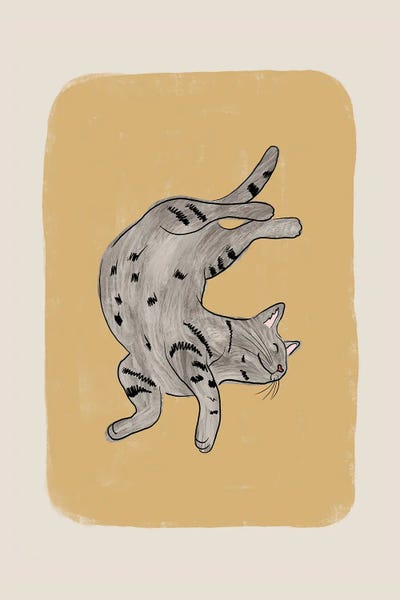 Fine Art Print: Grey Cat by Orara Studio