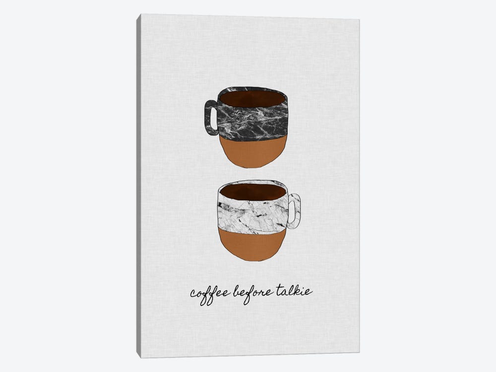 Coffee Before Talkie by Orara Studio 1-piece Canvas Art Print