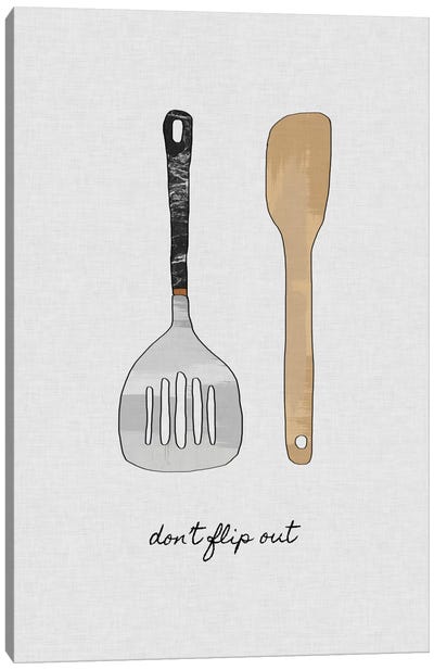 Don't Flip Out Canvas Art Print - Witty Humor Art