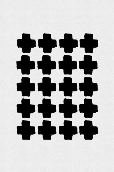 Black & White Minimalist Décor: B&W Abstract III by Orara Studio